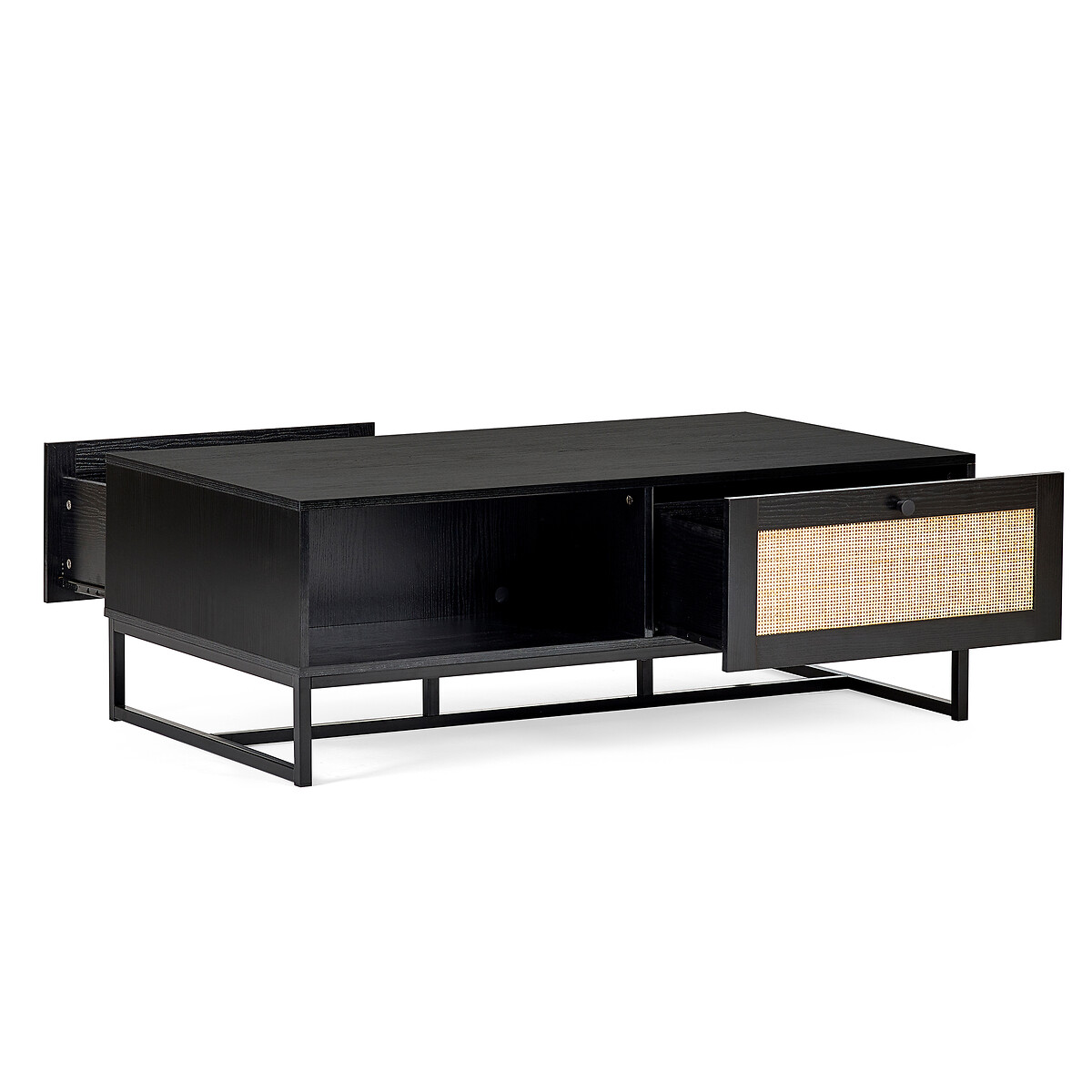 Indiya Rattan Storage Coffee Table black, SO'HOME