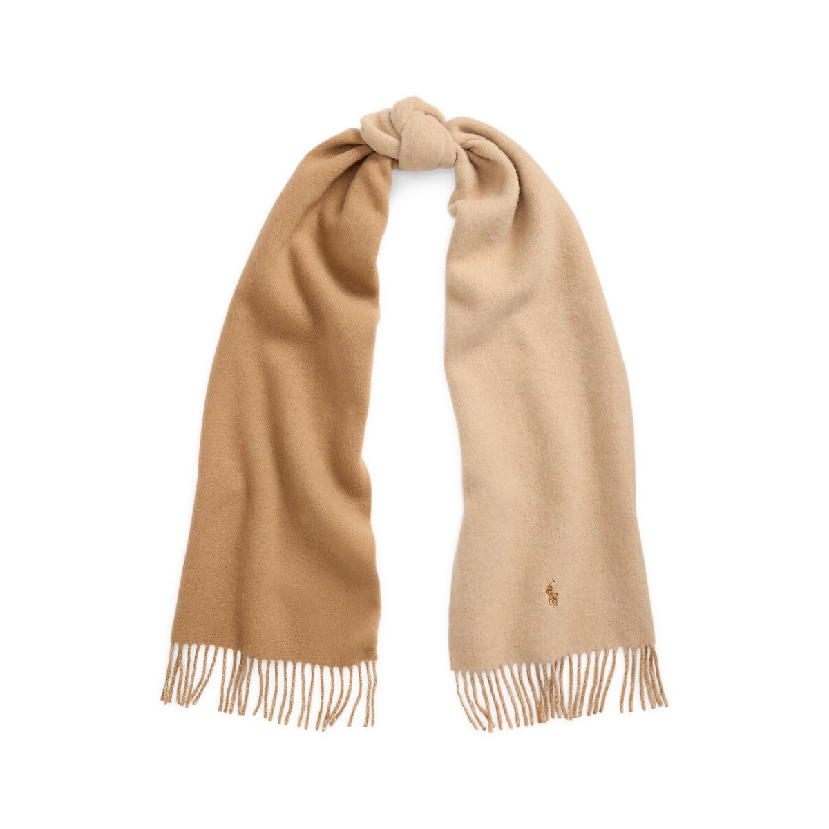 Wool fringed scarf camel/beige, POLO RALPH LAUREN