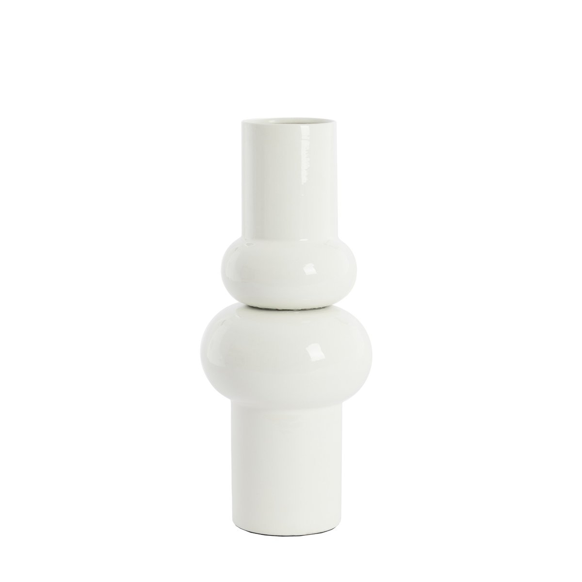 Vase Métal IRISSA blanc, LIGHT & LIVING 
