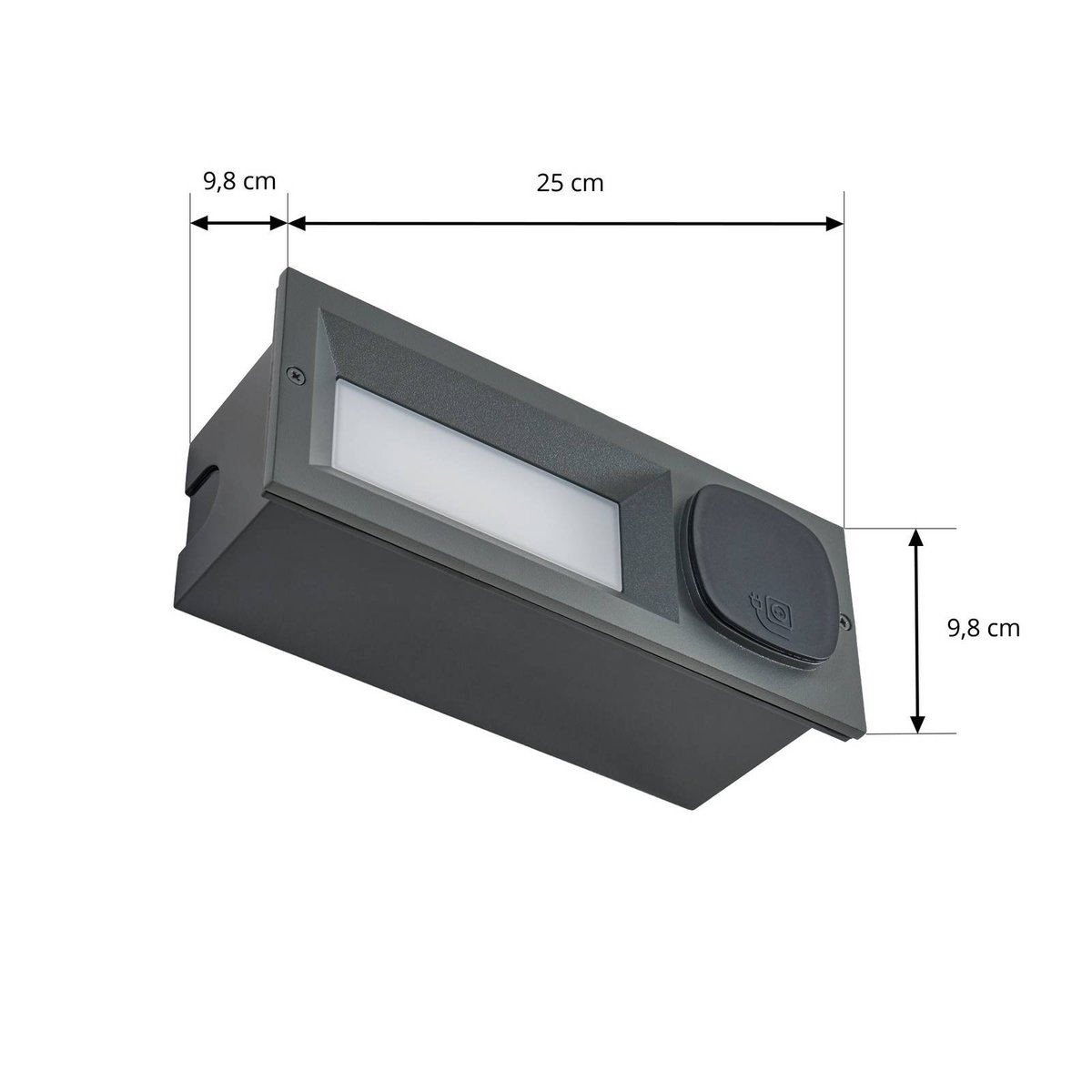 Applique extérieure en métal moderneLED anthracite, LUCANDE