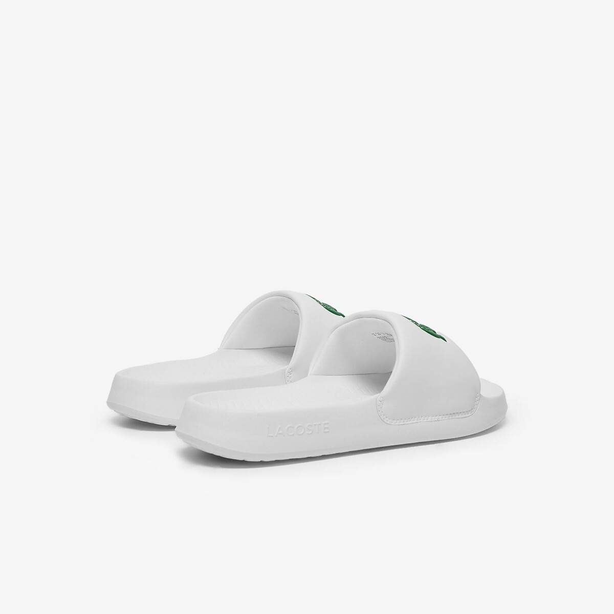 Claquettes Serve Slide Croco 1.0 blanc, LACOSTE