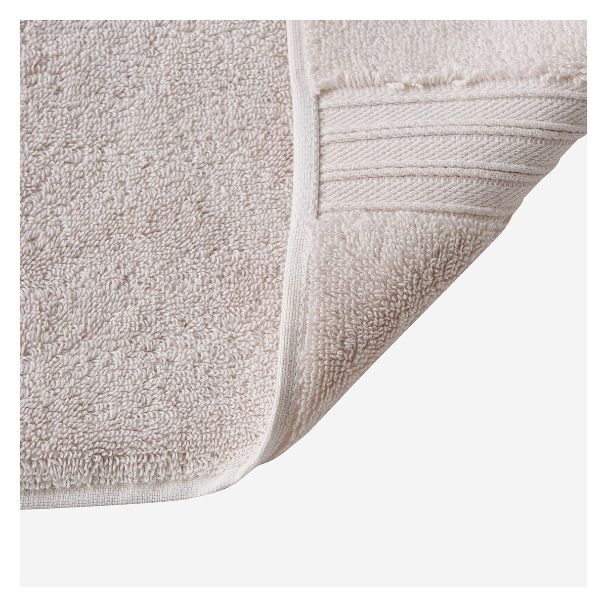 Serviette de bain en coton naturel NAHIA naturel clair, HABITAT