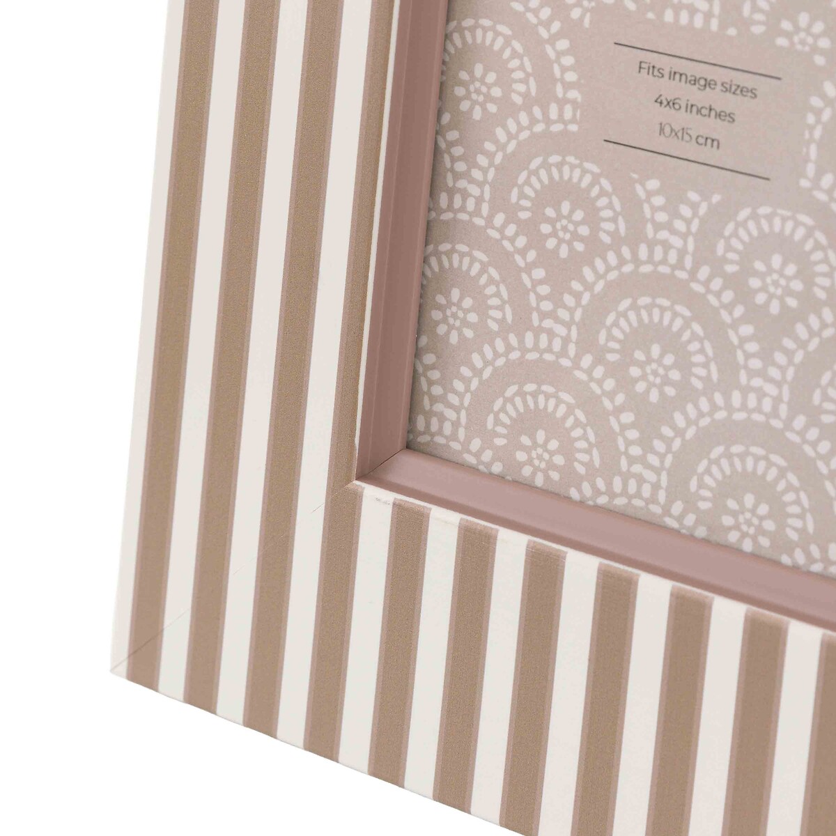 Set of 2 4x6" Stripe Photoframes green, ÉDITÉ