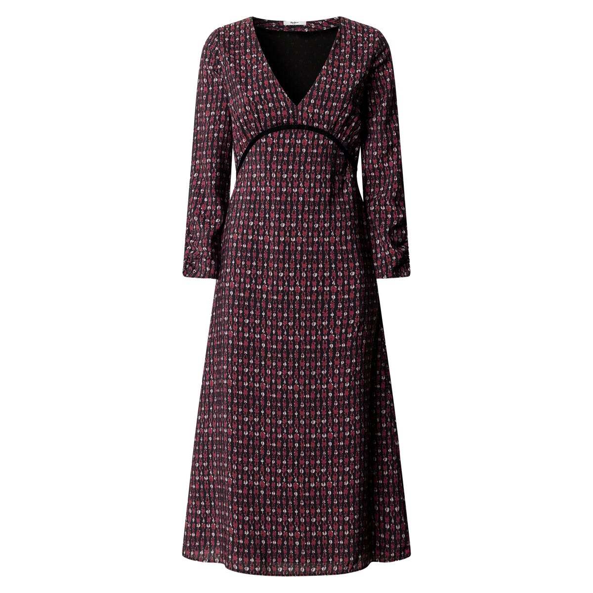 Robe Midi À Imprimé Floral rouge baie, PEPE JEANS