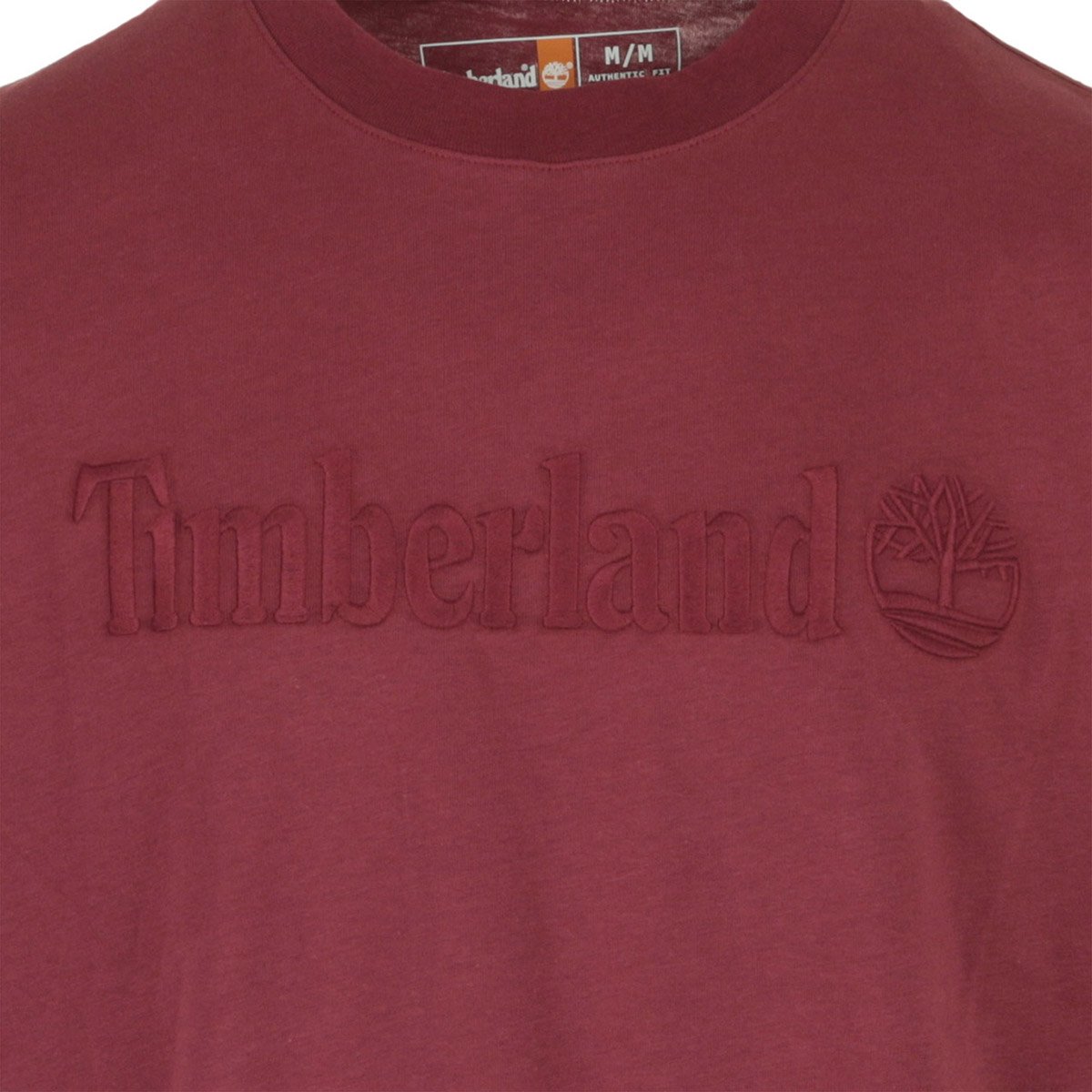 T-shirt Embroidery Tonal Ss Tee rouge, TIMBERLAND