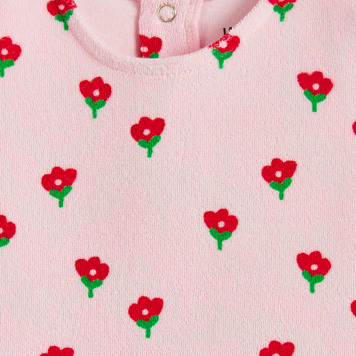 Lot de 2 combishorts, en éponge, imprimés fleurs et rayures assortis, LA REDOUTE COLLECTIONS