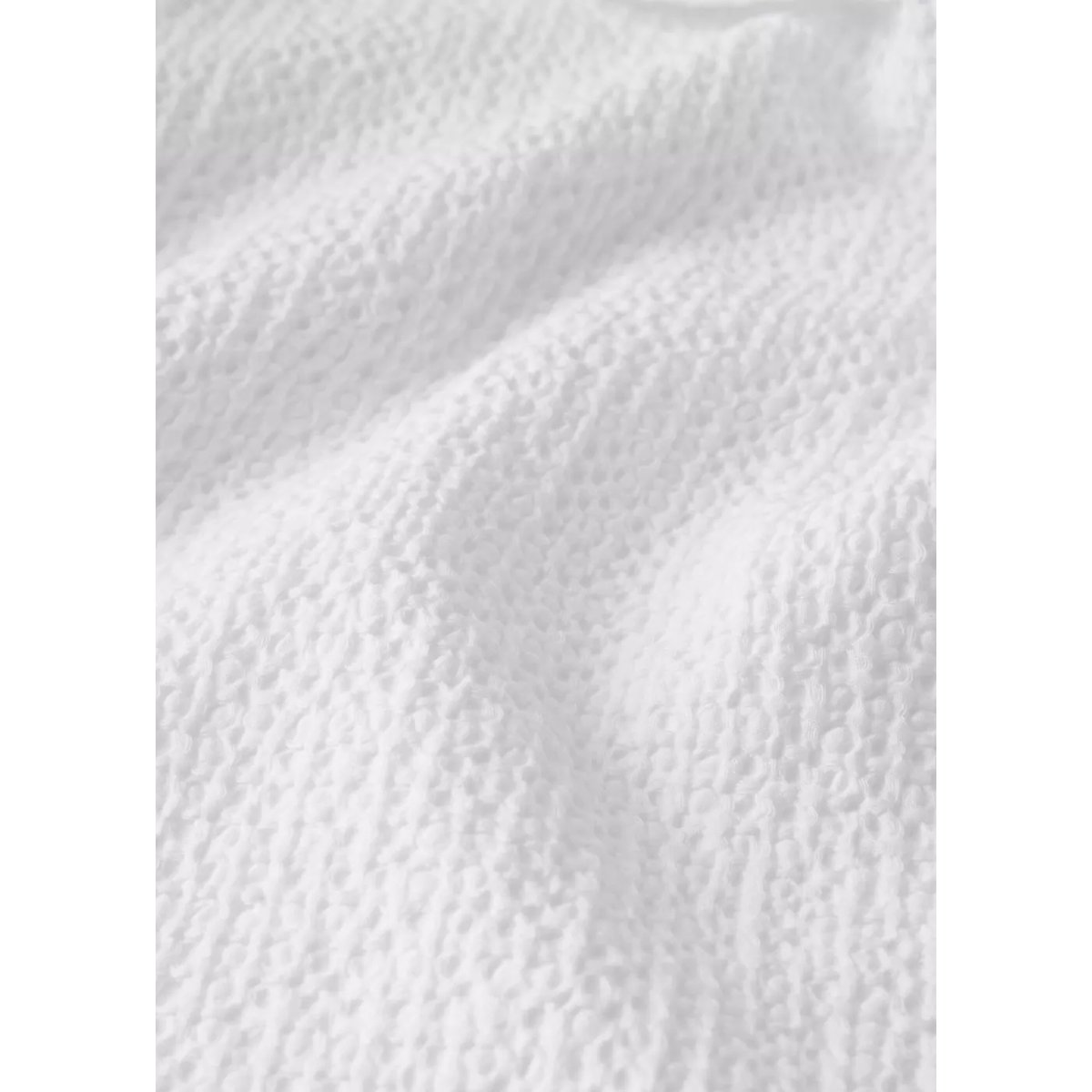 Housse de couette percale de coton gaufré lit 135 cm blanc, MANGO HOME