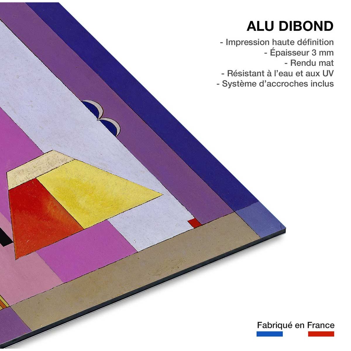 Tableau d'art classique Colds Stripes par Kandinsky tableau alu dibond, HEXOA