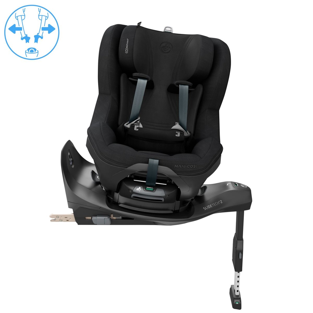 Maxi-Cosi Pearl Slide Pro coulissant et pivotant authentic black, MAXI COSI