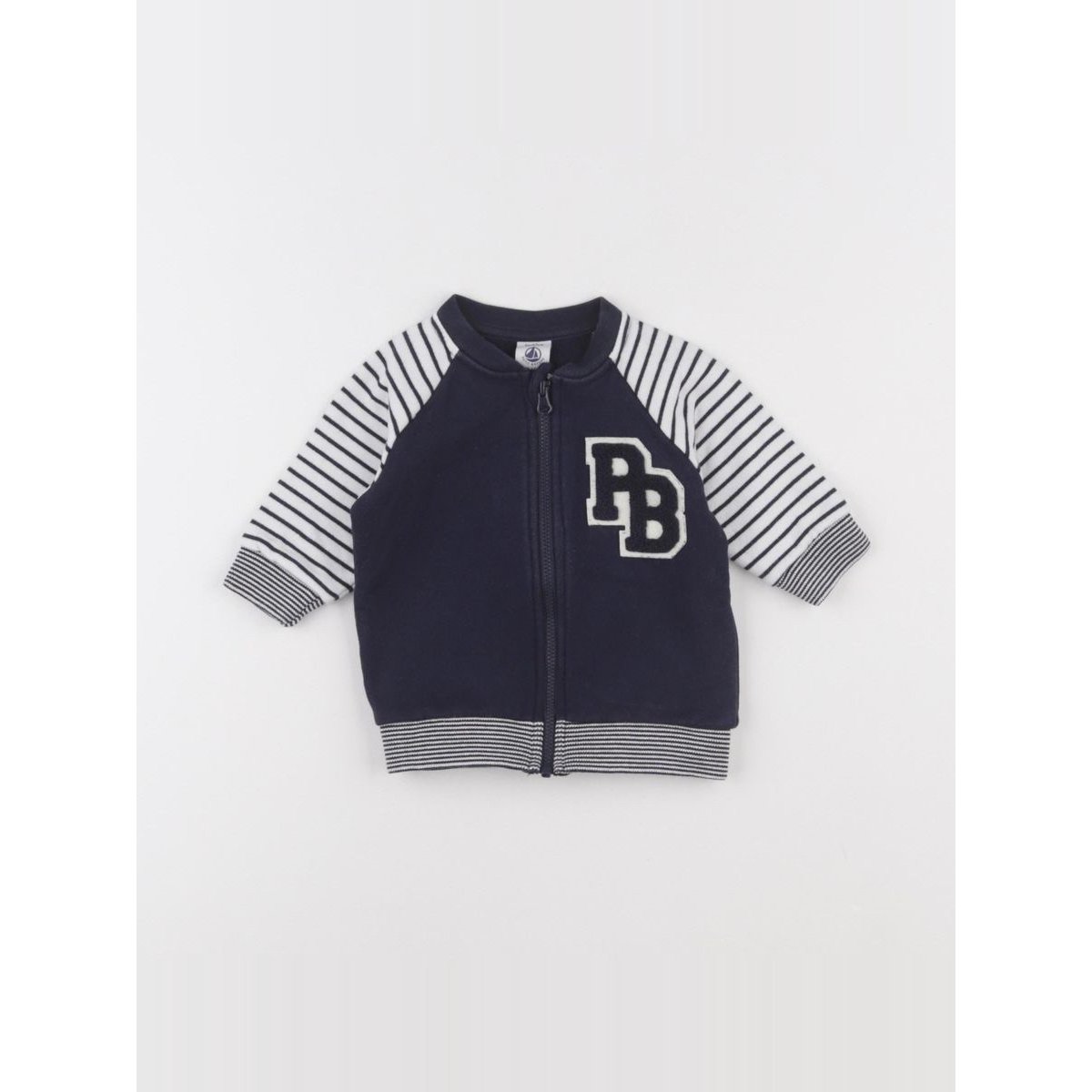 Sweat - Etat satisfaisant blanc, bleu, PETIT BATEAU