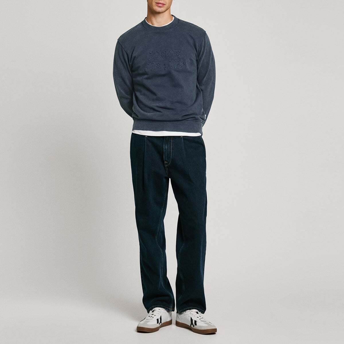 Sweat-Shirt Coupe Regular Avec Logo En Relief bleu sterling, PEPE JEANS