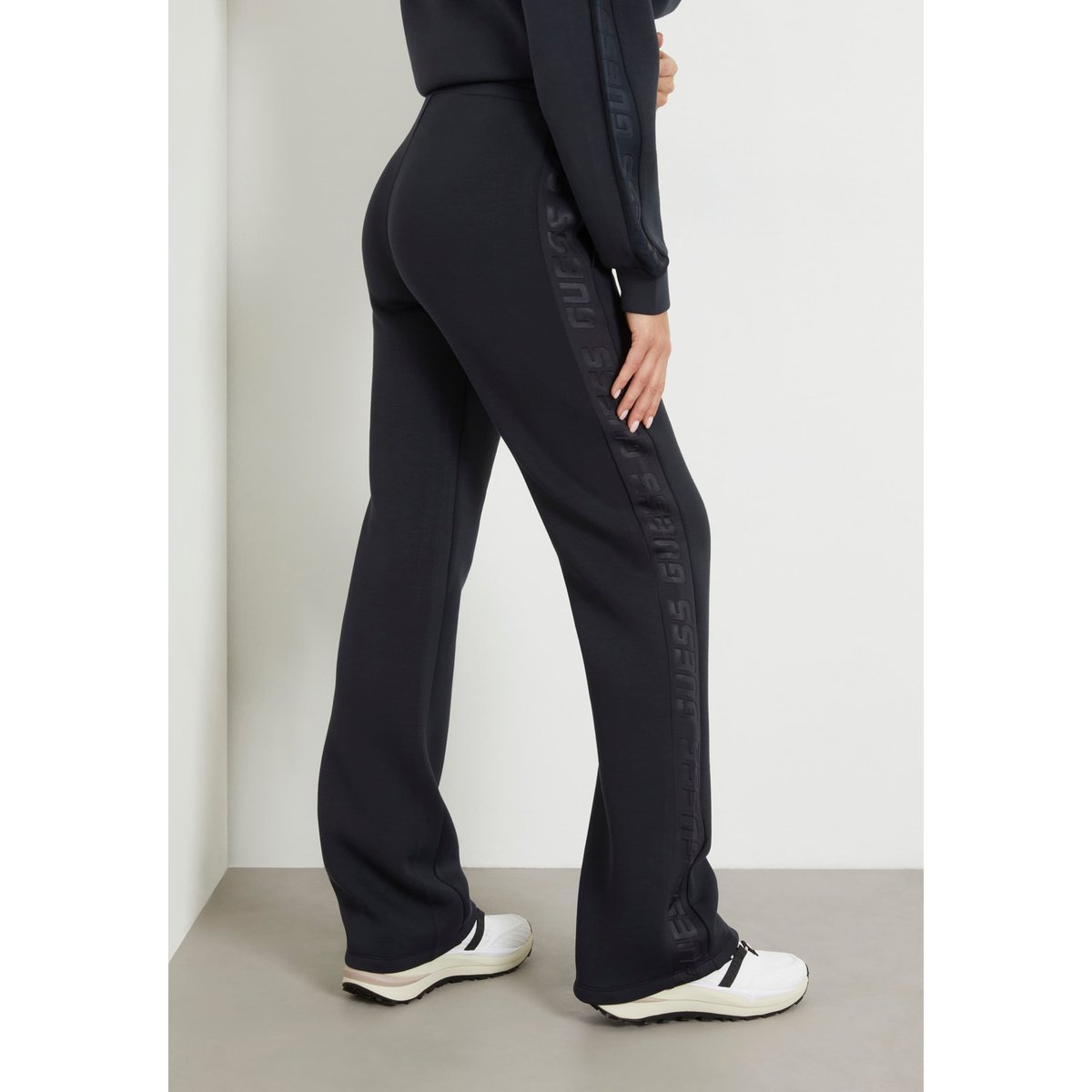 Pantalon Néoprène Logo Sur Le Côté bleu foncé, GUESS