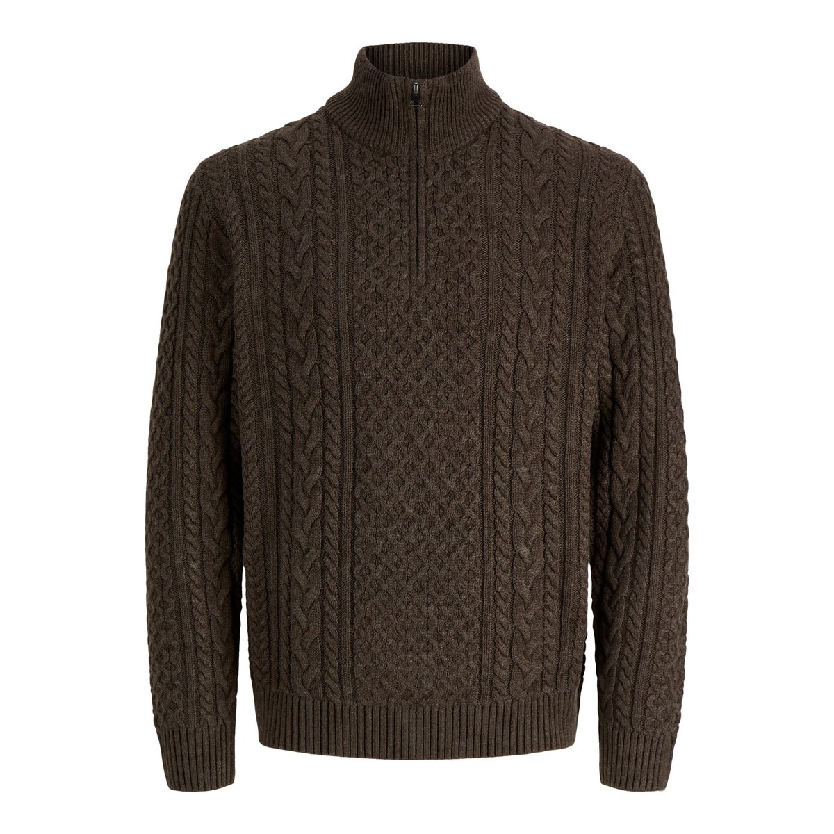 Pull En Maille marron - ganache 1, JACK & JONES