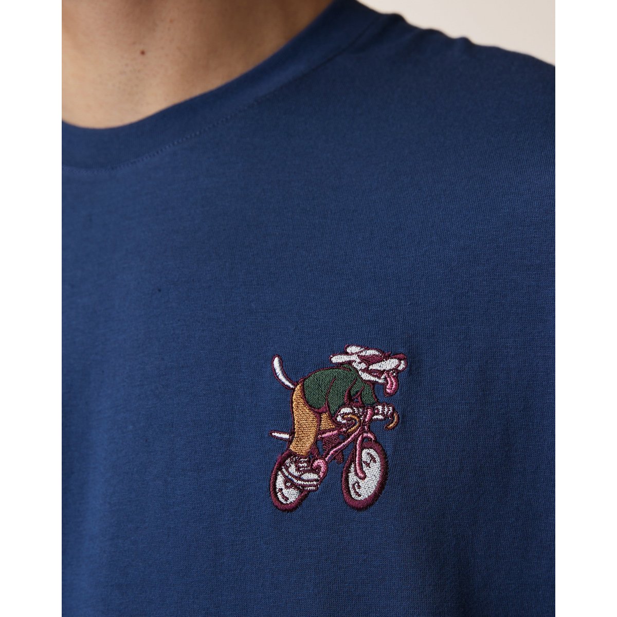 T-shirt en maille bleu foncé, FAGUO