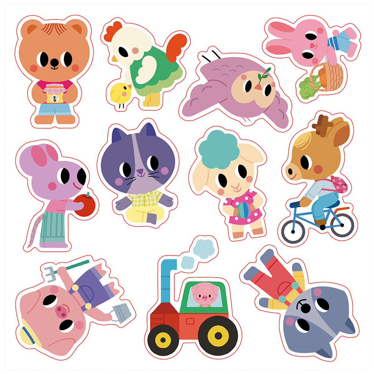 Stickers Repositionnables, Loisirs Créatifs 2 Ans multicolore, JANOD