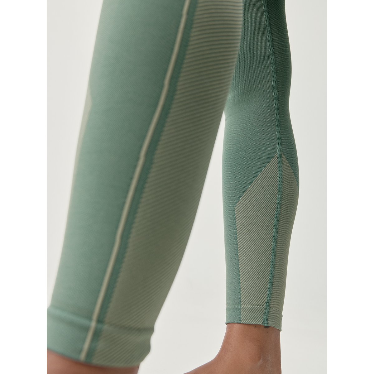 Legging de sport femme Buddha longueur longue taille haute vert forêt terre, BORN