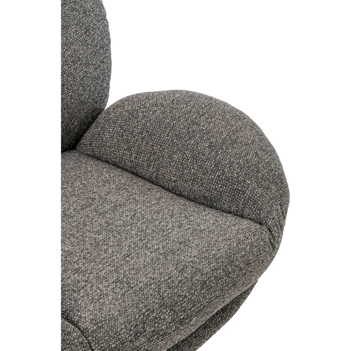 Chaise longue et repose-pied en métal gris foncé, RECOLLECTION