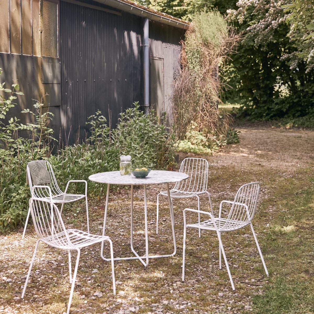 Table de jardin en Terrazzo premium, ELIO vert, TIKAMOON
