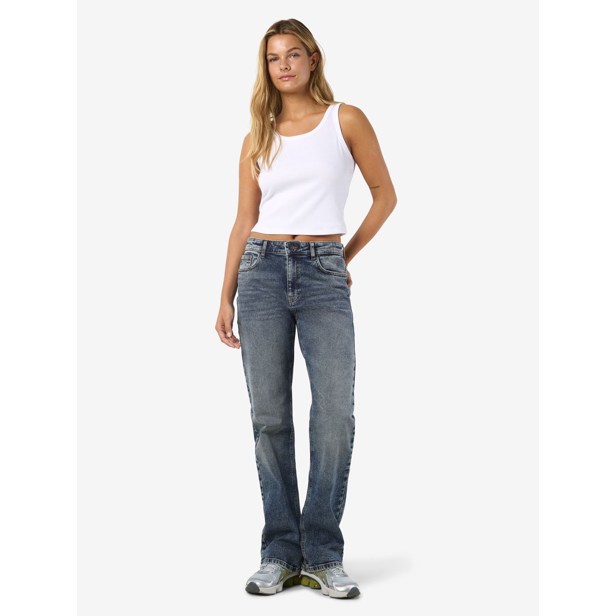 Jean Droit dark blue denim, NOISY MAY