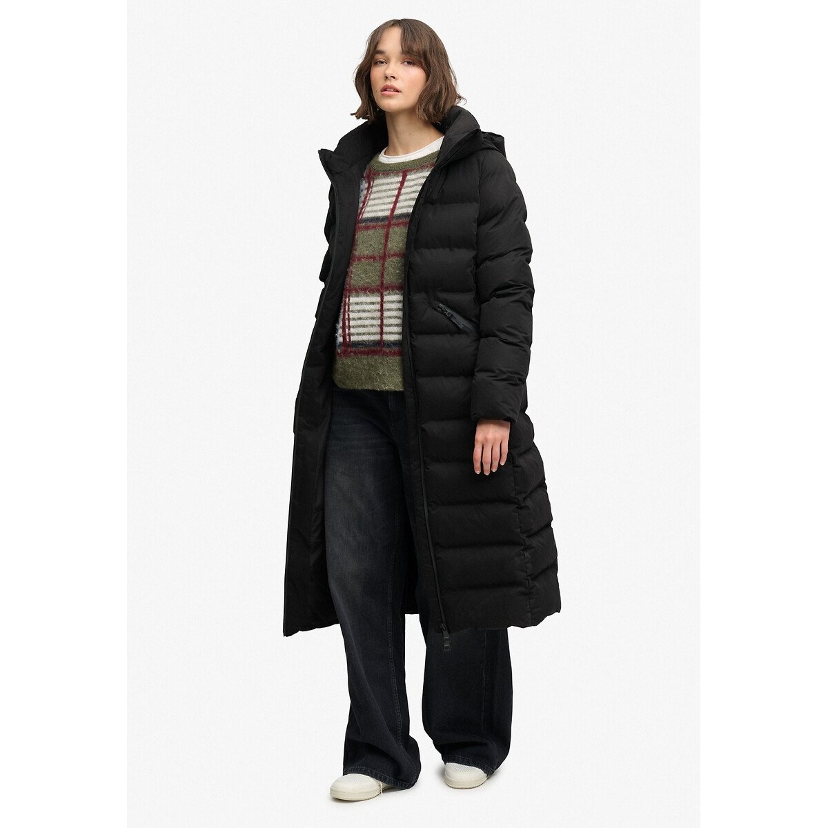 Veste Longue Microfibre City noir, SUPERDRY
