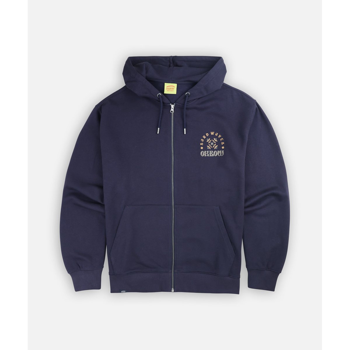 Sweat capuche zippé SANDWAVES deep marine, OXBOW