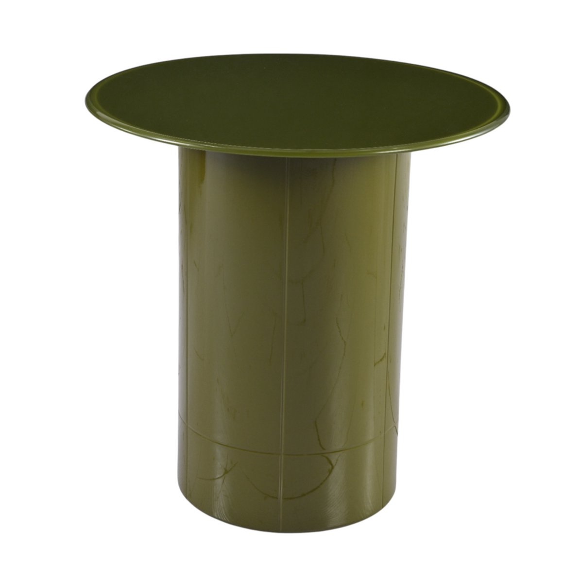 Table basse 50 cm en verre jaune kaki, ZAGO
