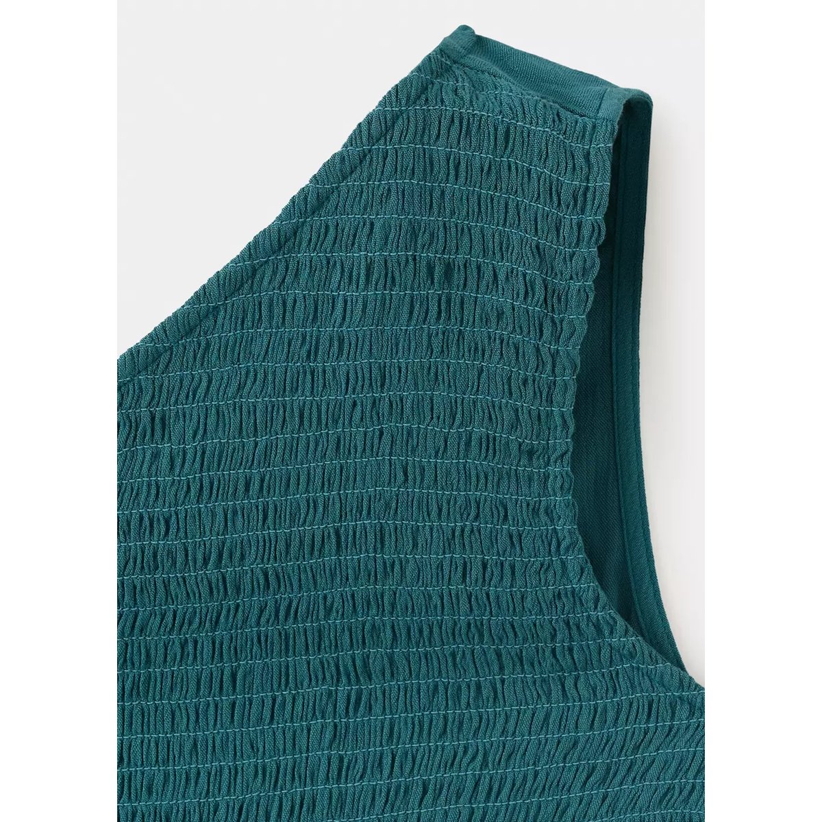 Top asymétrique perles bleu pétrole, MANGO TEEN