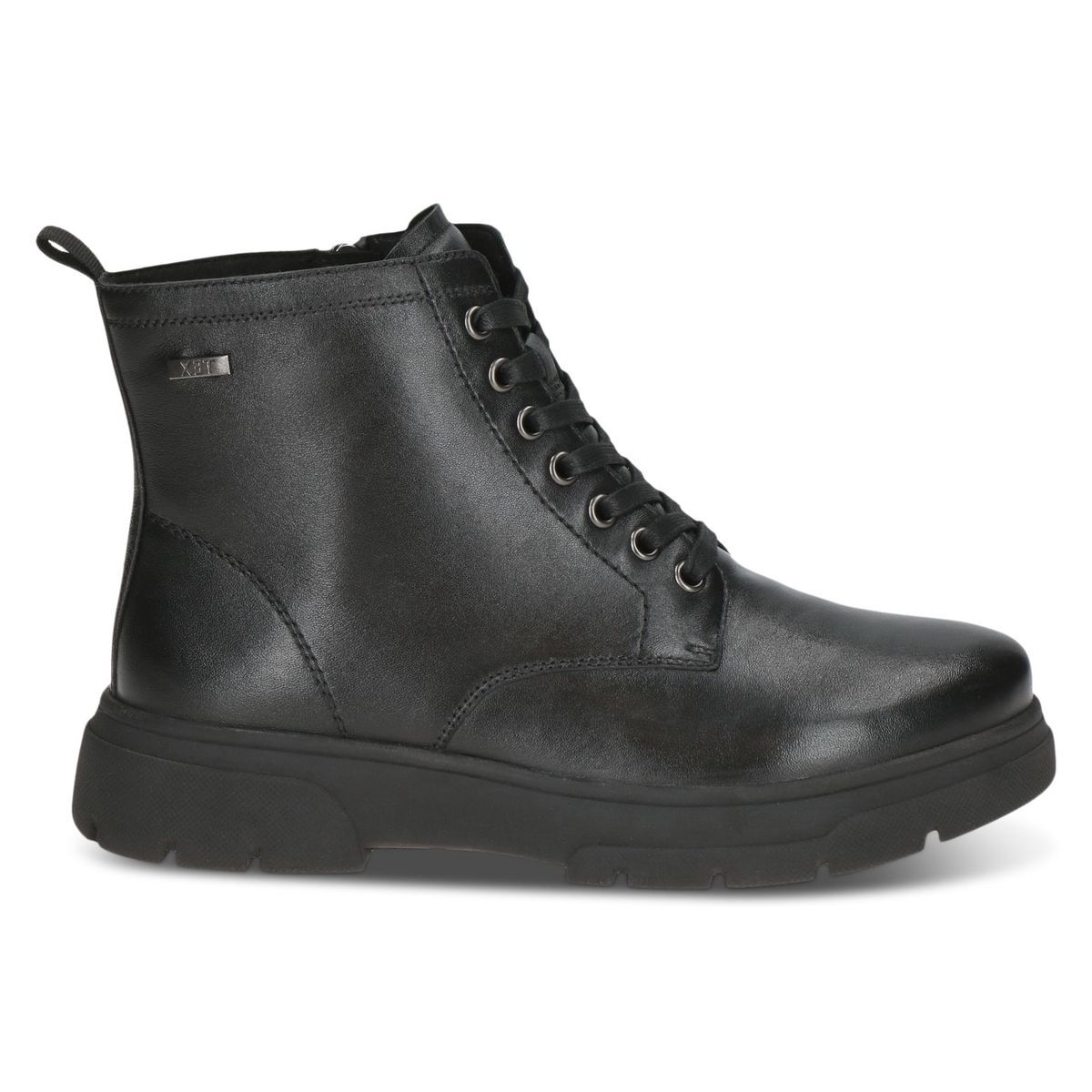 Bottine en cuir noir nappa, CAPRICE