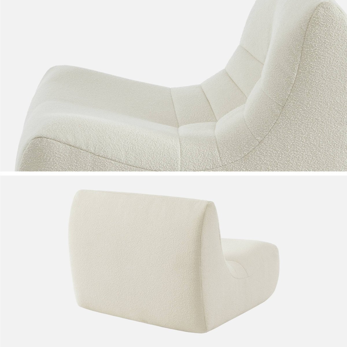 Chauffeuse compressée modulable 1 place bouclette texturée (lot de 2) SOKOL kaki foncé, SWEEEK