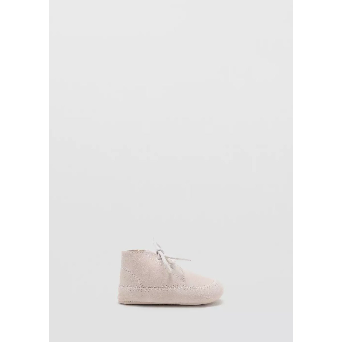 Bottines cuir lacets gris glacé, MANGO BABY