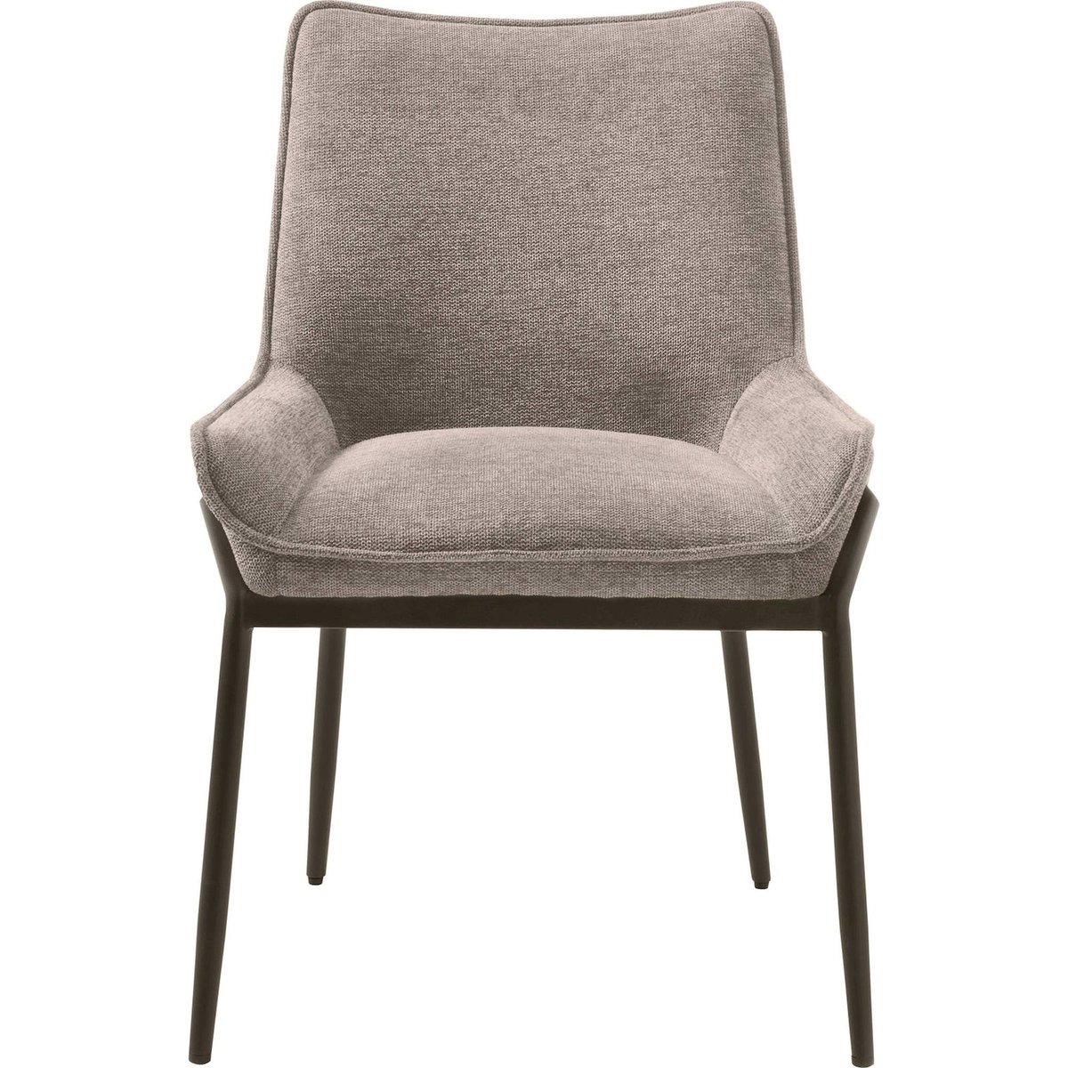 Chaise tapissée enveloppante en chenille graphite, RECOLLECTION