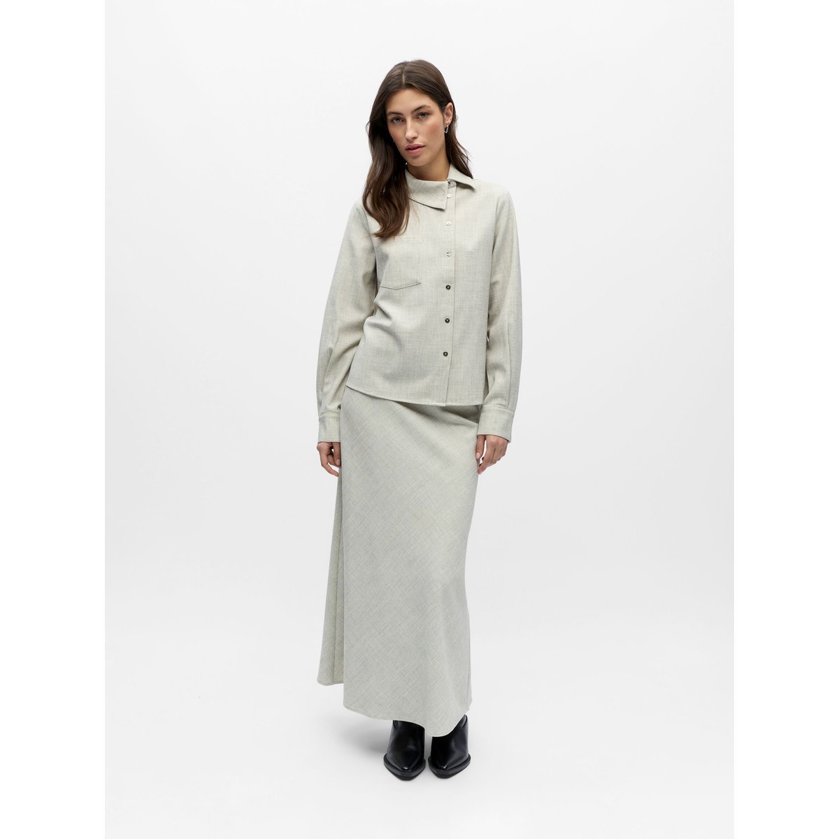Chemise gris - light grey melange, OBJECT