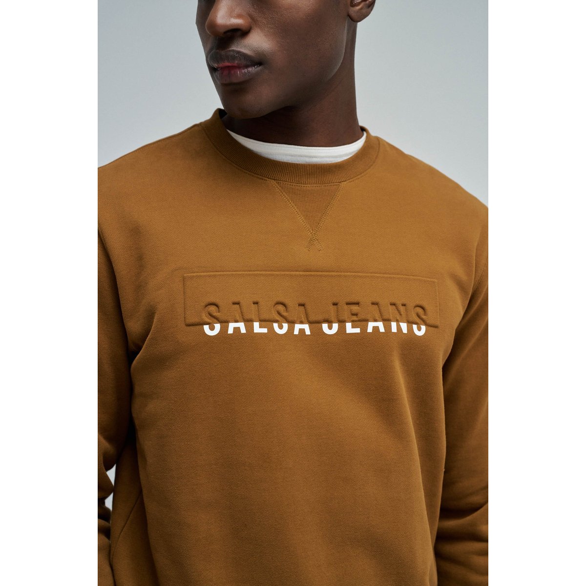 SWEATSHIRT AVEC BRANDING marron, SALSA JEANS