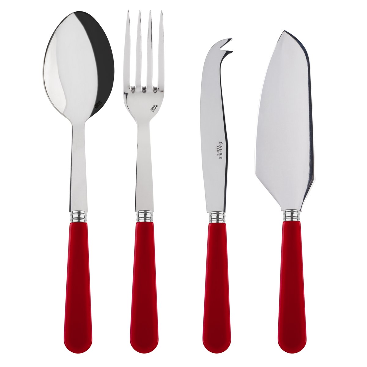 Set Les Essentiels - ensemble de 4 couverts de service, Duo rouge, SABRE
