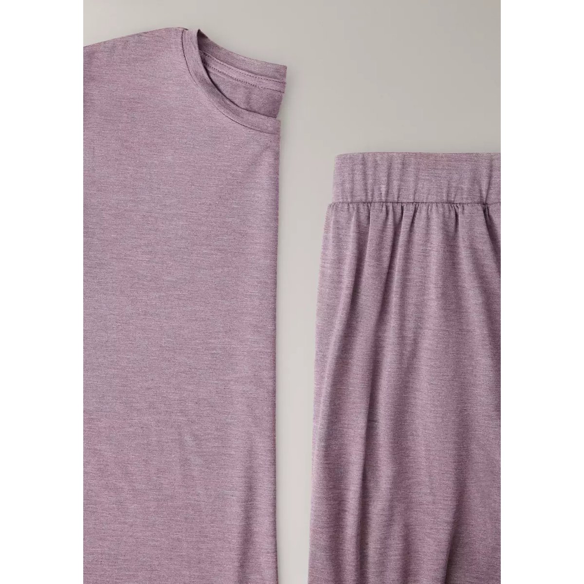 T-shirt pyjama manches longues violet, MANGO