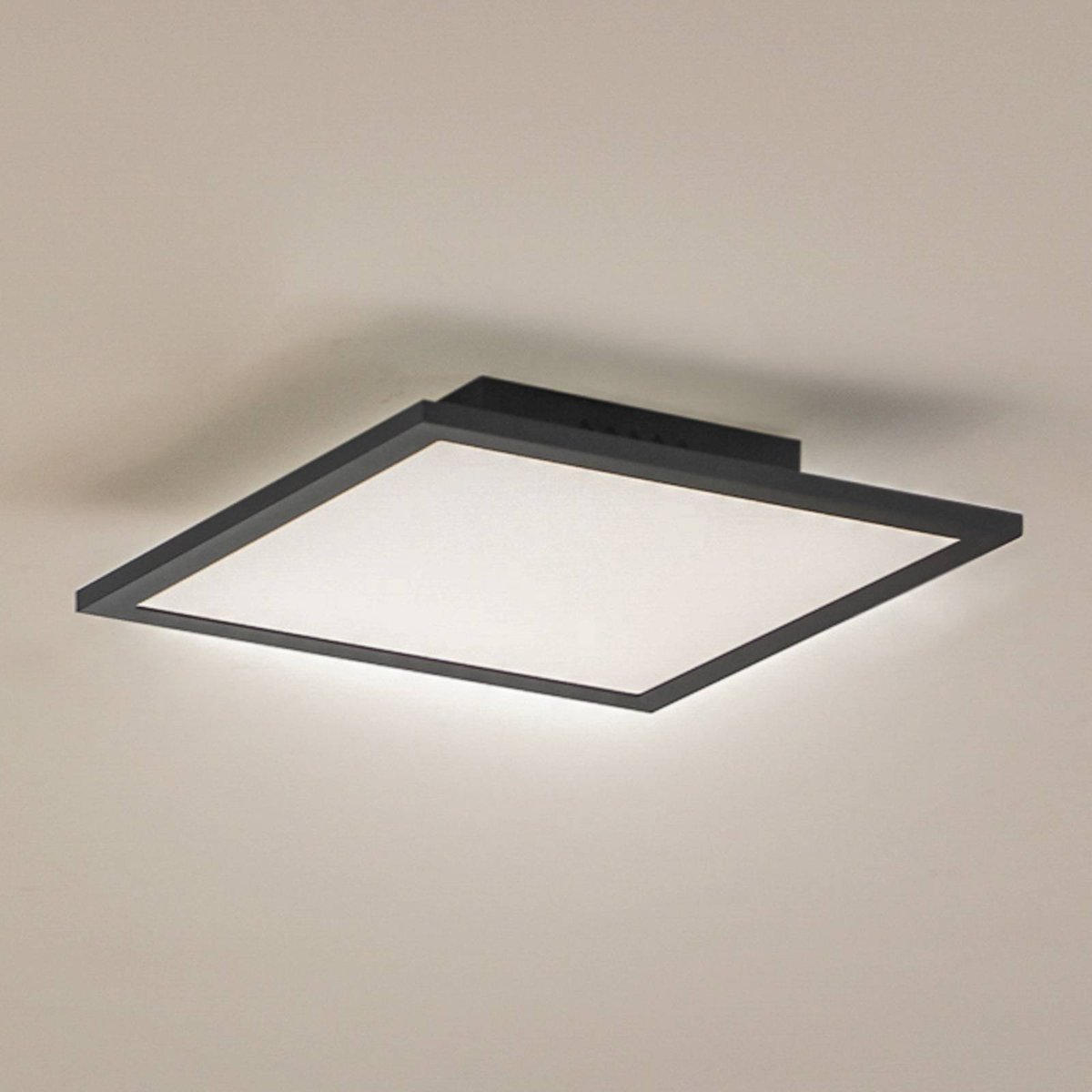 Plafonnier moderneLED, Enhife noir, LINDBY