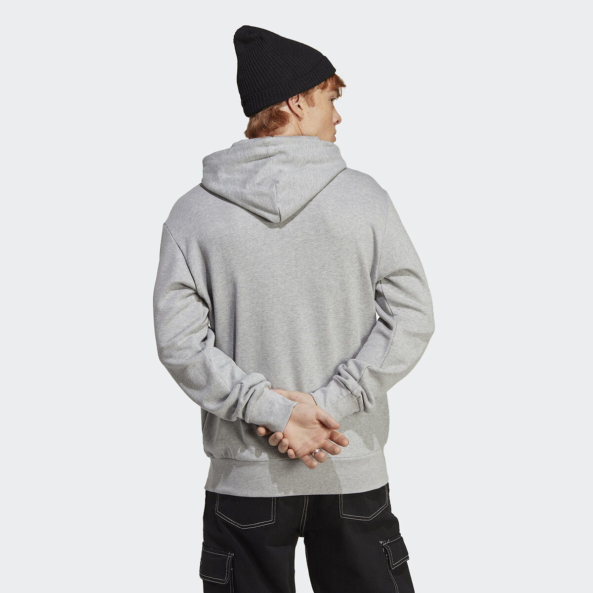 Sweat à capuche en molleton Essentials gris chiné, ADIDAS SPORTSWEAR