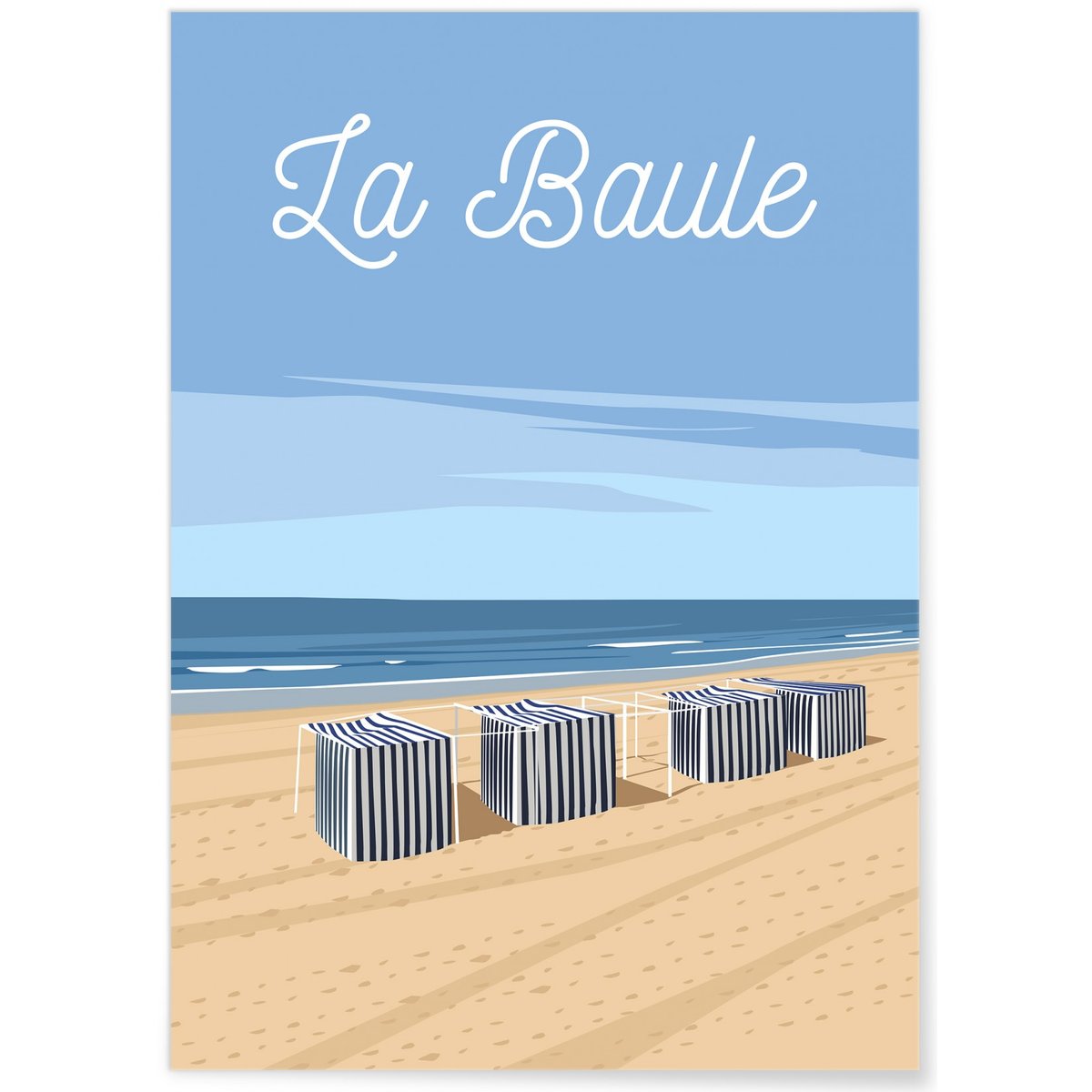 Affiche ville de La Baule 2 blanc, L'AFFICHERIE