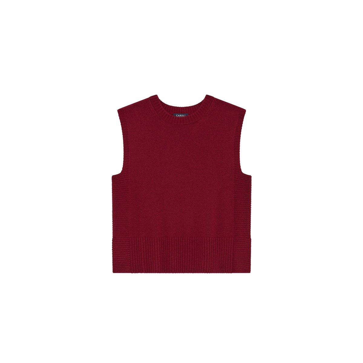 Pull droit col rond MWILLIE rouge foncé, CAROLL