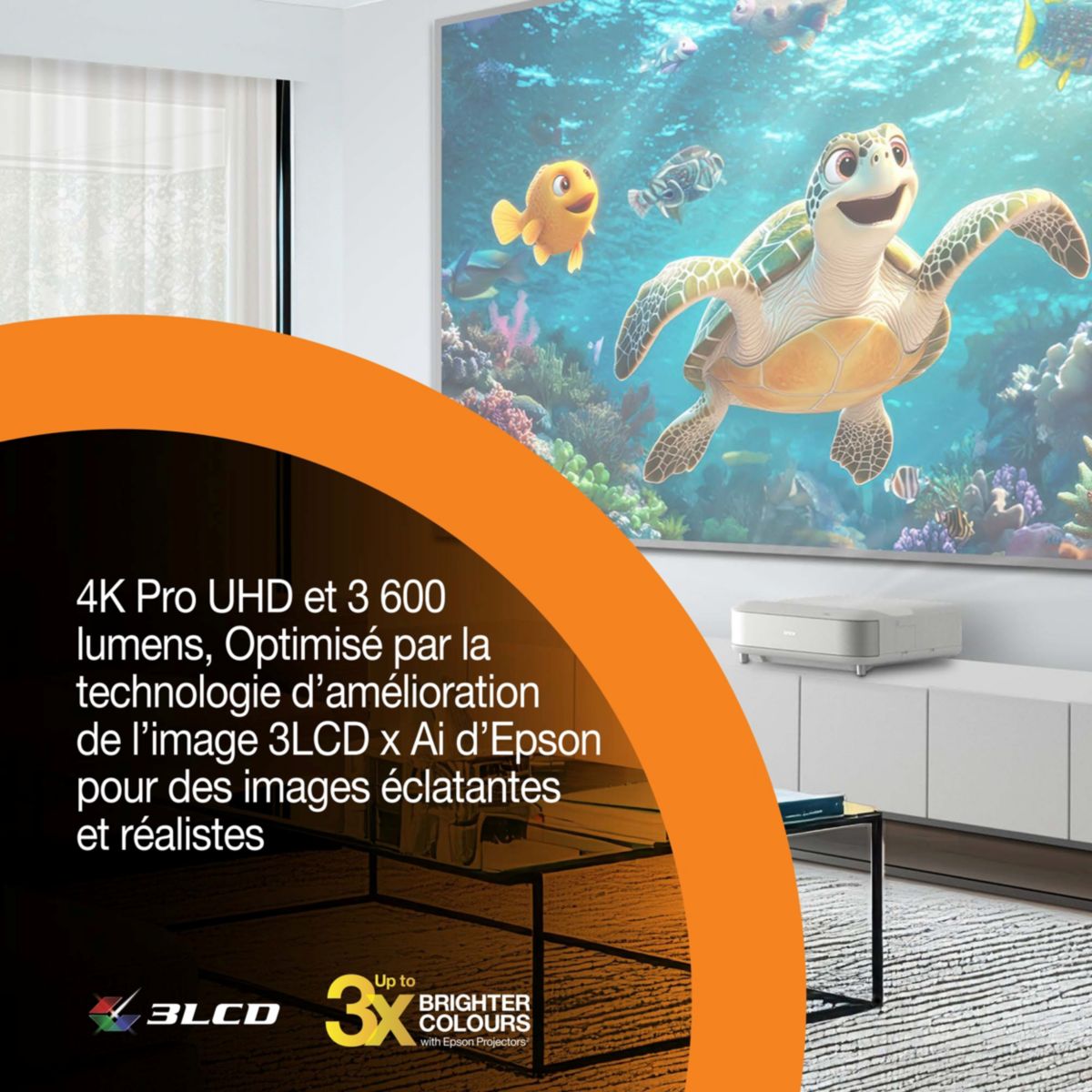 Vidéoprojecteur home cinéma EH-LS670W 2025 4K PRO UHD, Google TV blanc, EPSON
