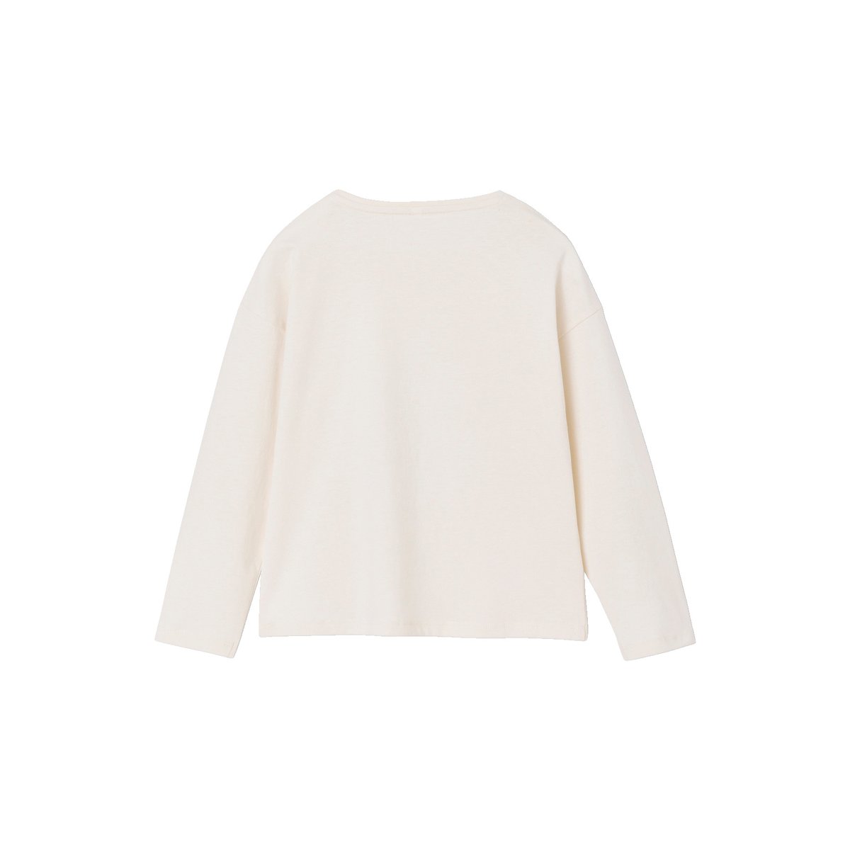 Tee-shirt noël motif sapin brillant manches longues écru, VERTBAUDET