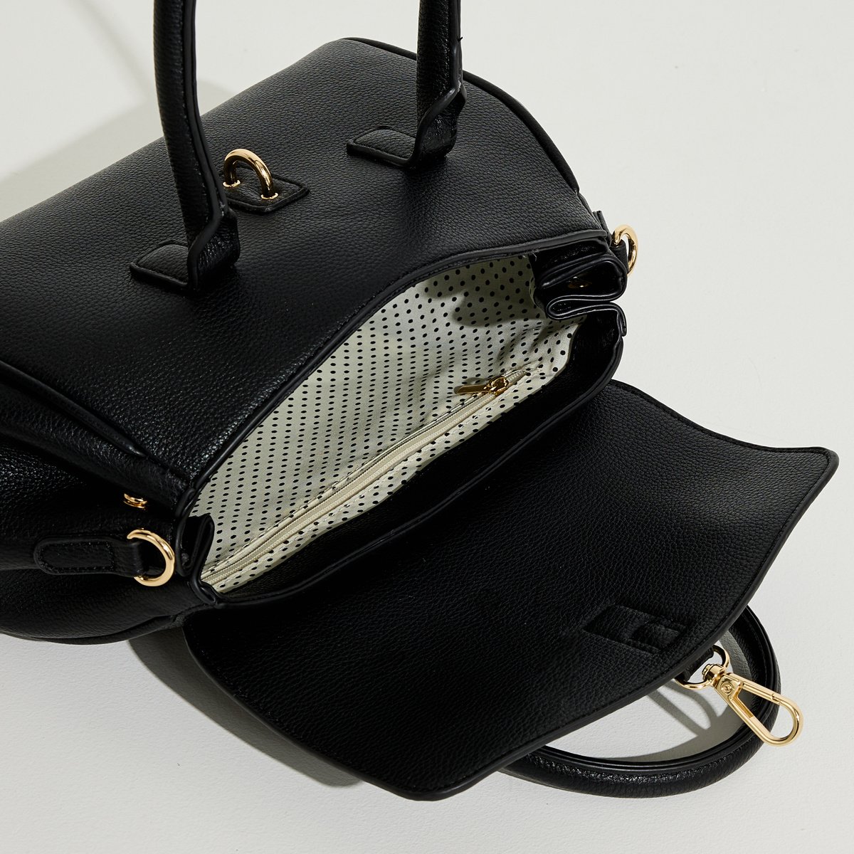 Sac à main cabas noir, GRAIN DE MALICE