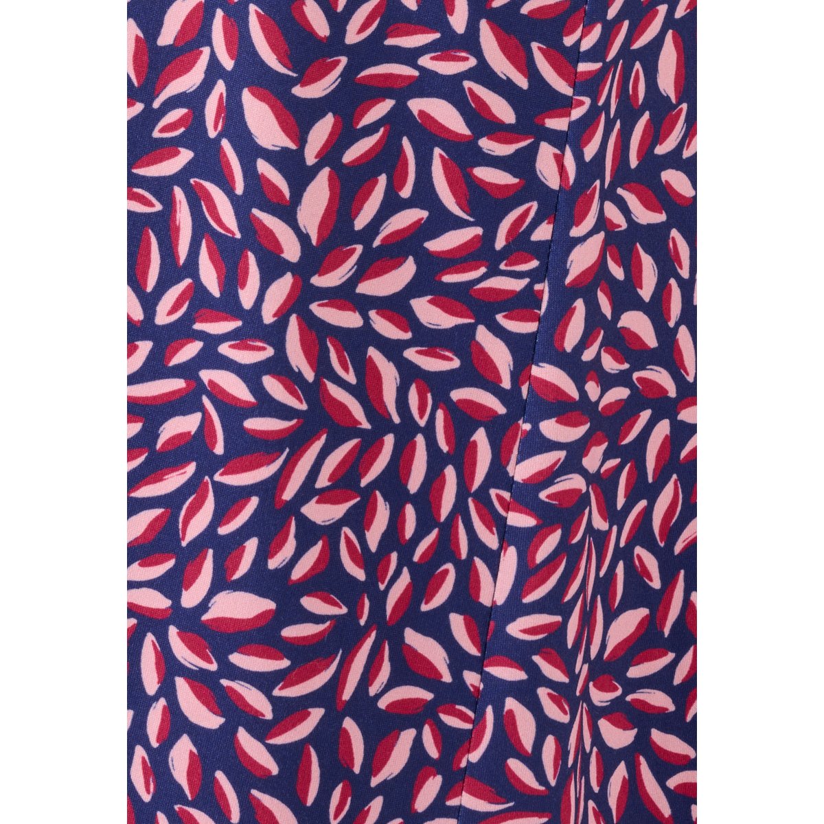 Jupe maille chaude à panneaux bleu marine feuillage, DAMART