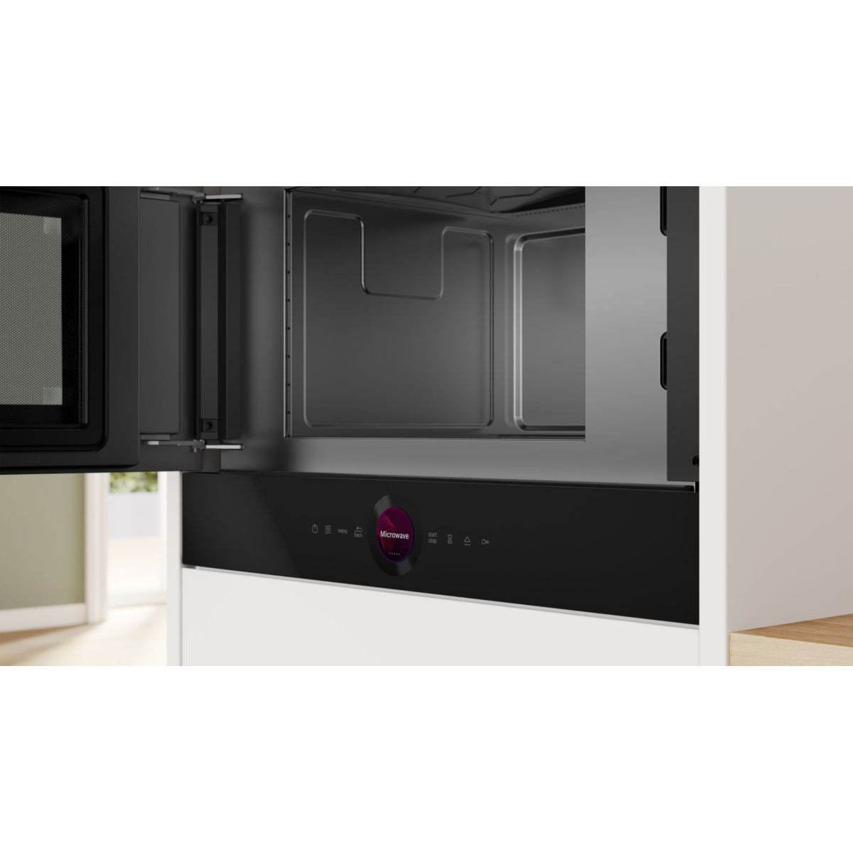 Micro ondes encastrable BFL7221B1, Série 8, AutoPilot7 noir, BOSCH