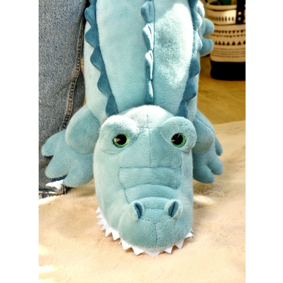 Peluche Crocodile Lagoon 85 cm bleu, HISTOIRE D'OURS