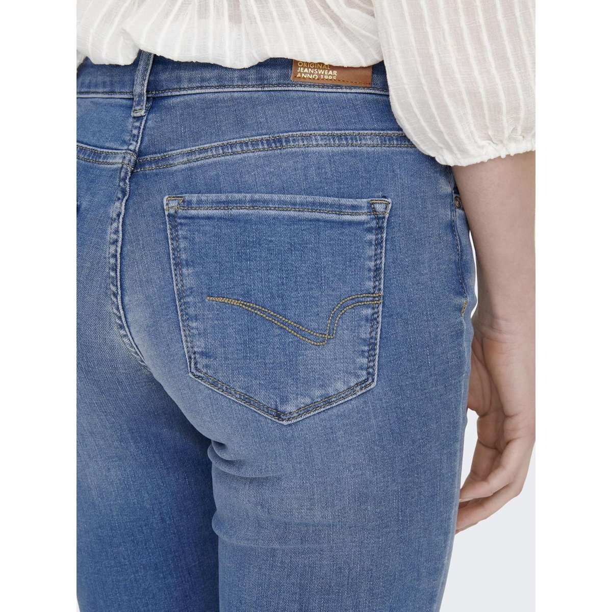 Jean Coupe Droite ONLALICIA Taille classique Straight Fit Jeans medium blue denim, ONLY