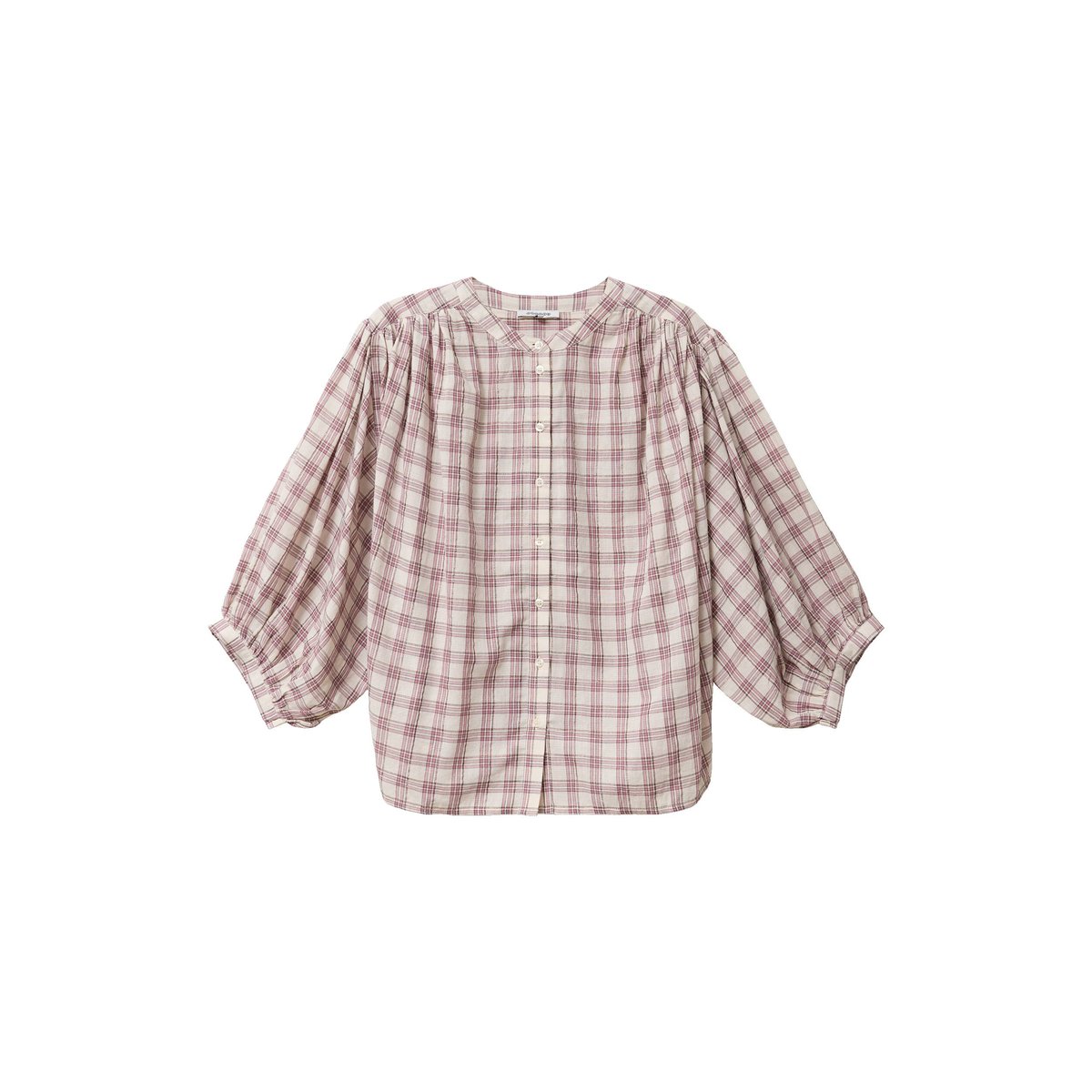 Chemise oversize à carreaux marron cognac, BONOBO