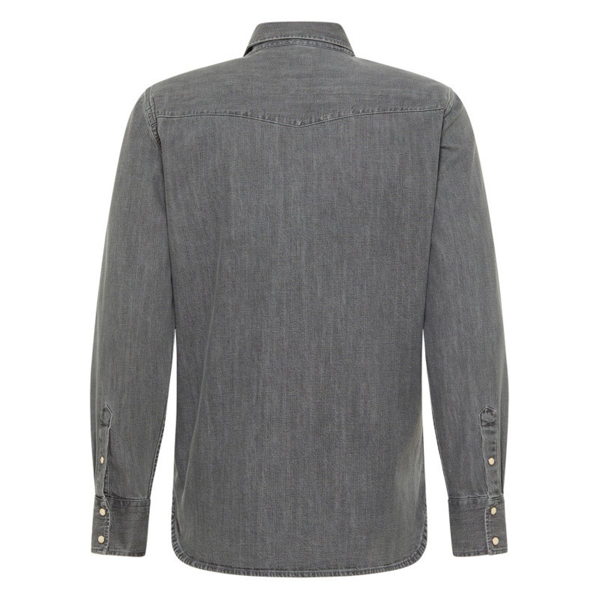 Chemise en coton anthracite avec un col chemise et poches sur la poitrine anthracite, MUSTANG