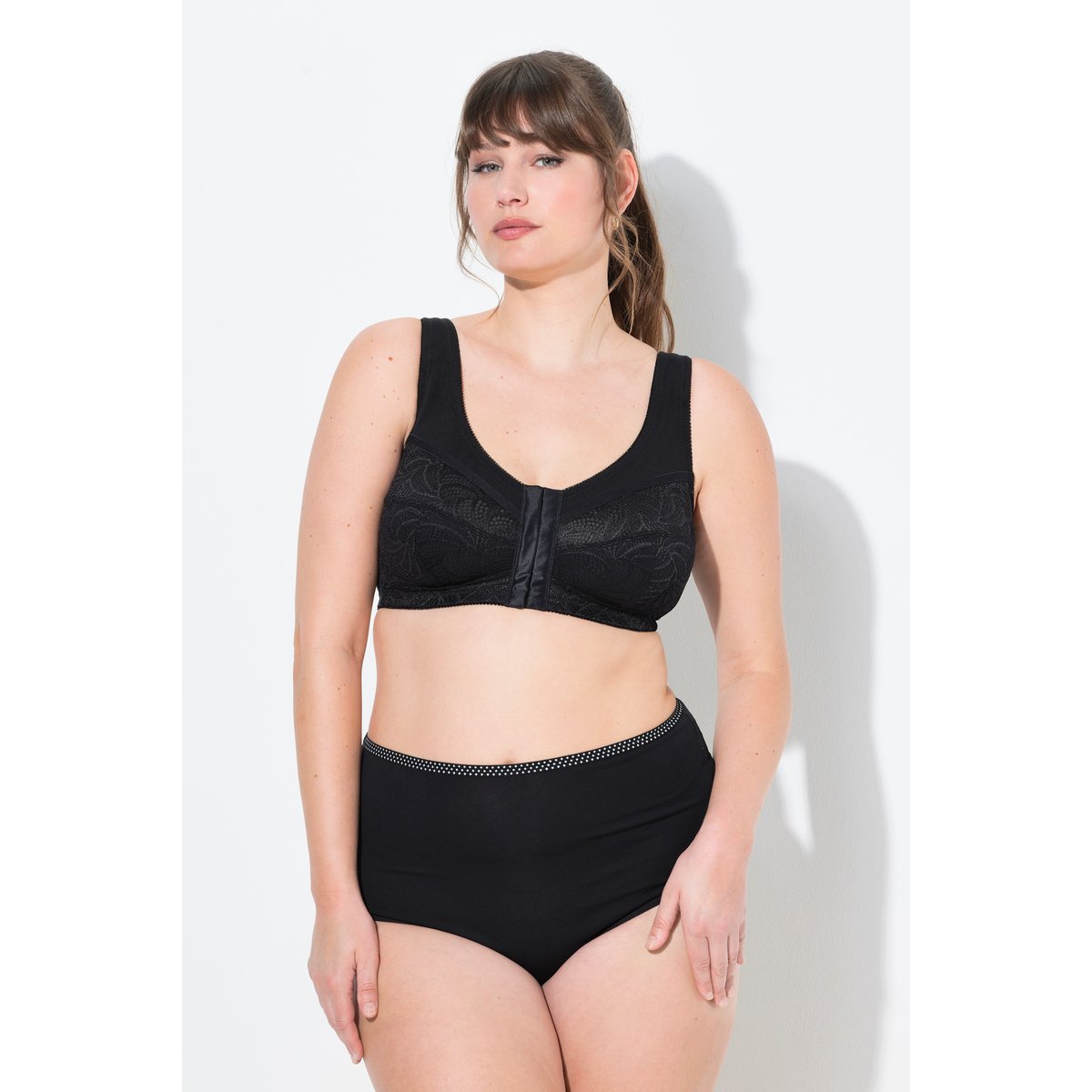 Soutien-gorge de maintien, fermé à l'avant noir, ULLA POPKEN