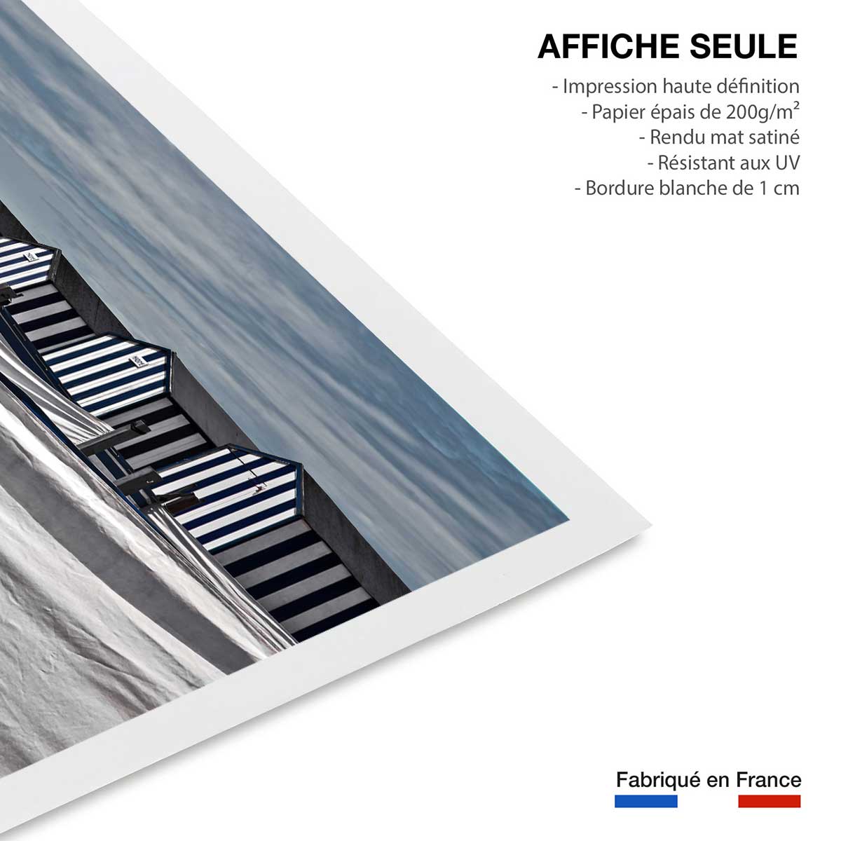 Poster deco toiles de plage affiche seule, HEXOA